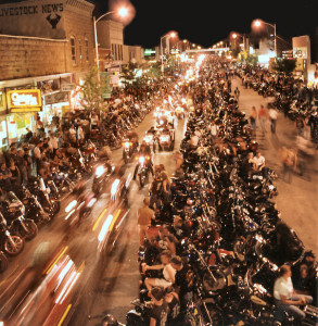 2008_Sturgis_Motorcycle_Rally,_street_at_night